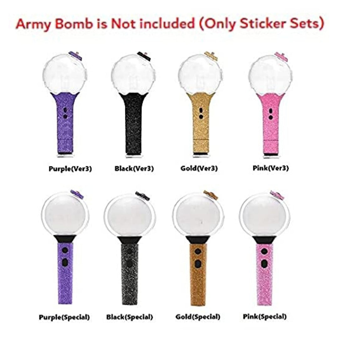 Army Bomb Ver 3 Decal Sticker Decorations for BTS Official Lightstick Adhesive DIY Sticker Make Your Armybomb Special Bangtan Boys (Purple(Ver3))