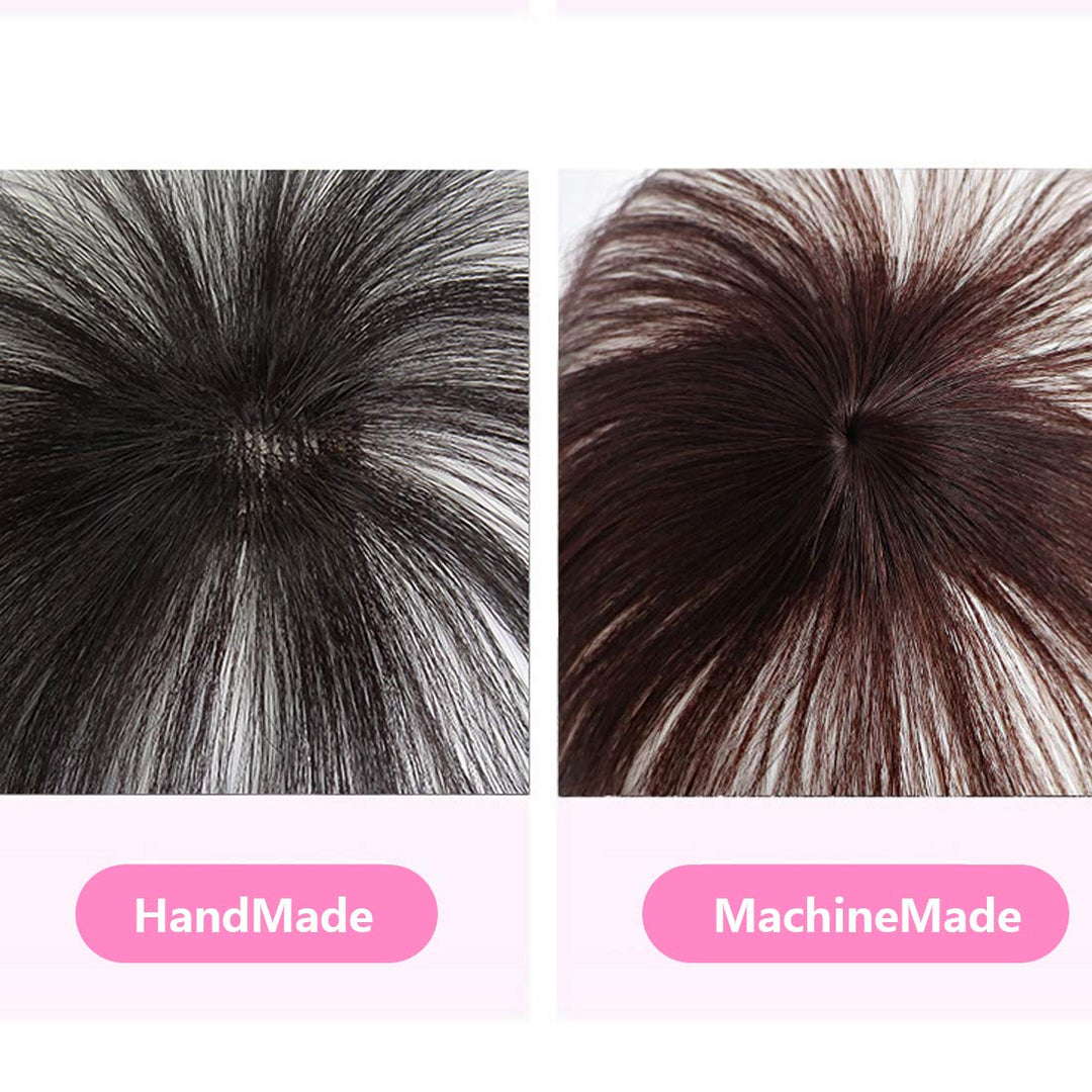 clip on bangs human hair 3D Clip-on Bangs Topper Real Hair Air Bangs One Piece Clip in Hair Topper/Hair Fringe (3D Machine Made, Natural Black)