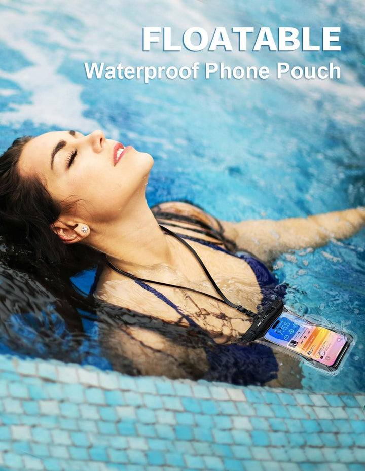 Universal Waterproof Phone Case, Floating IPX8 Waterproof Cellphone Pouch Underwater Dry Bag for iPhone15/14/13/12/SE/XS/XR/8 Galaxy, for Beach/Diving/Surfing/Skiing 6.9 | 2Pack