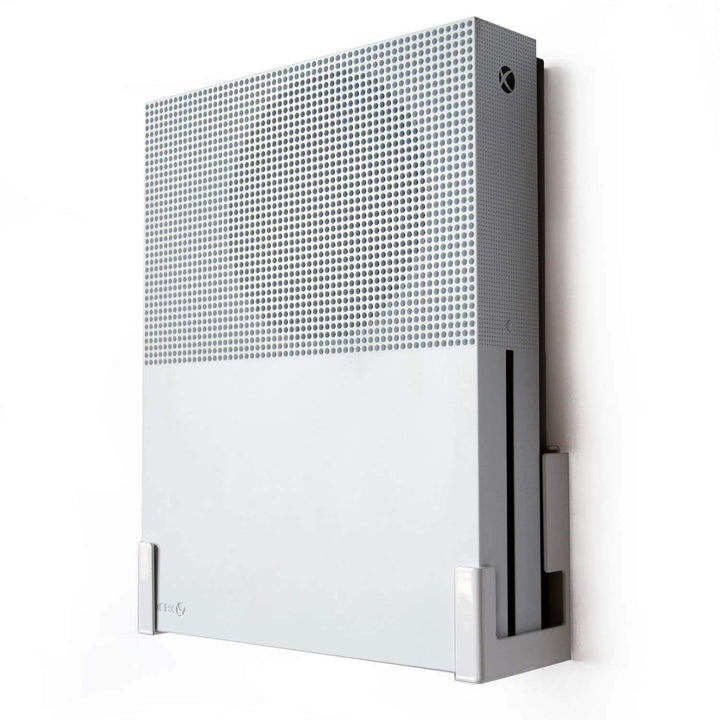 Wall Mount for Xbox One S,All Metal Vertical Hanging On Wall with Power Botton Left/Right,Wall Shelf Bracket for Xbox 1S