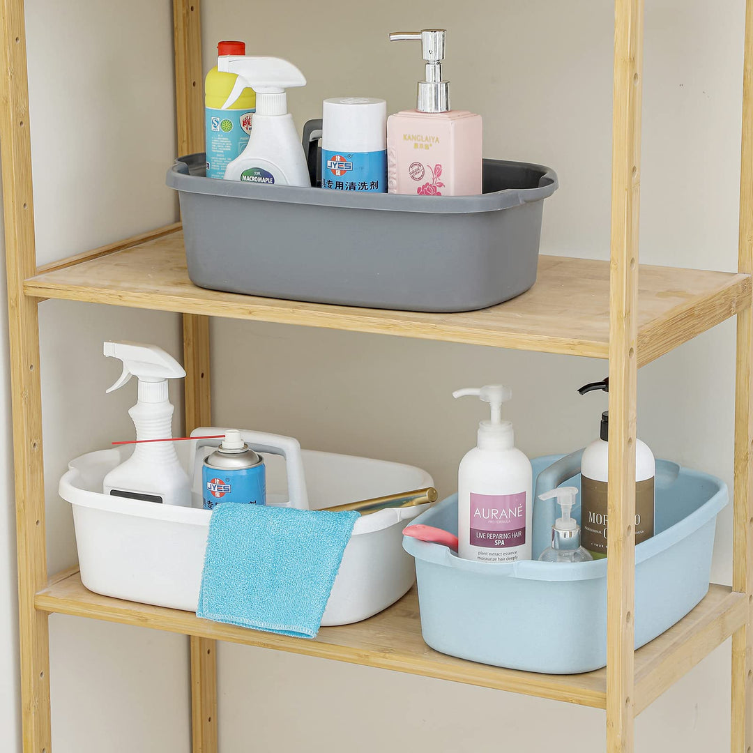Cleaning Caddy Organizer Portable Shower Caddy Basket with Handle for Bathroom, Garden, kitchen, Cleaning Supplies, Gray