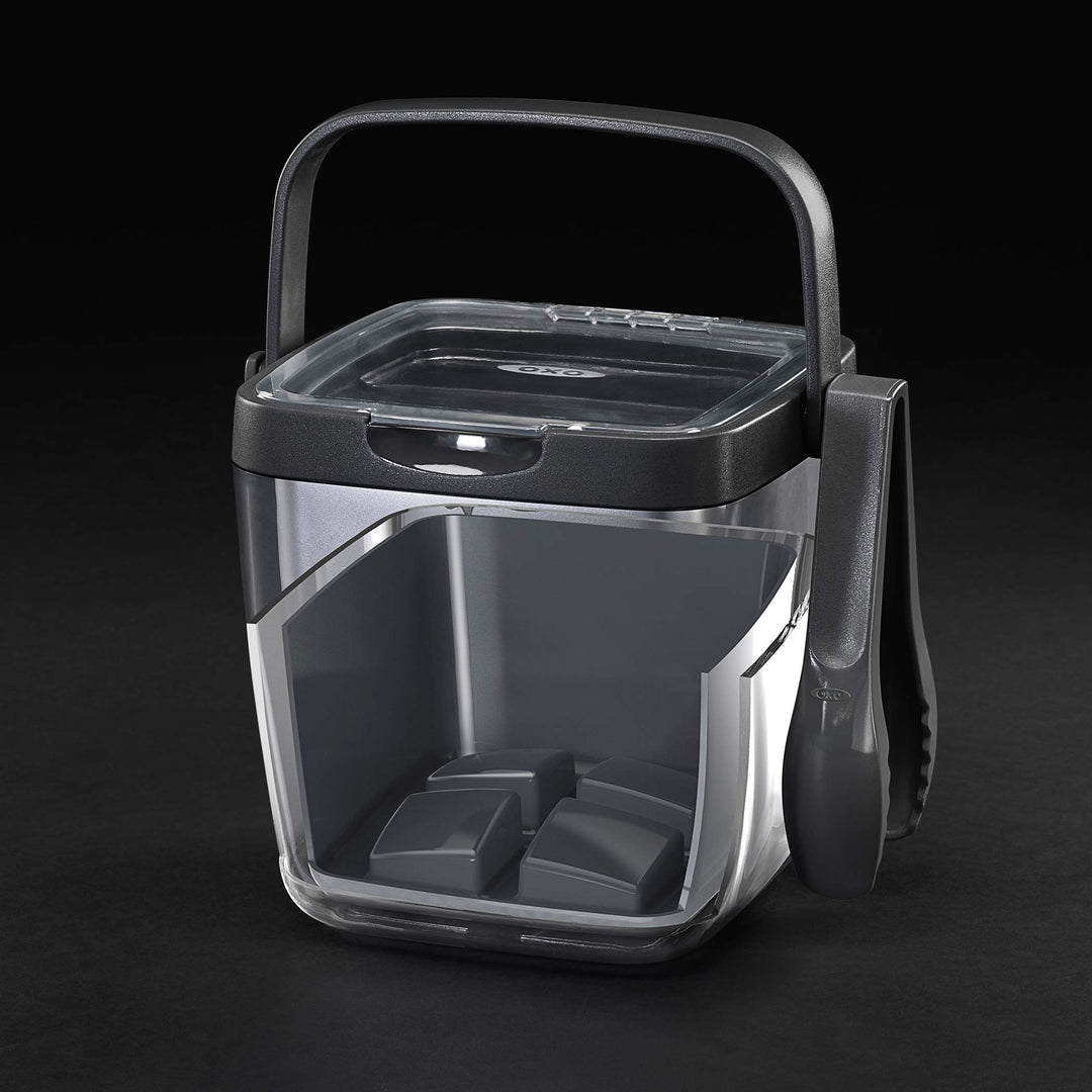 OXO Good Grips Double Wall Ice Bucket with Tongs and Ga