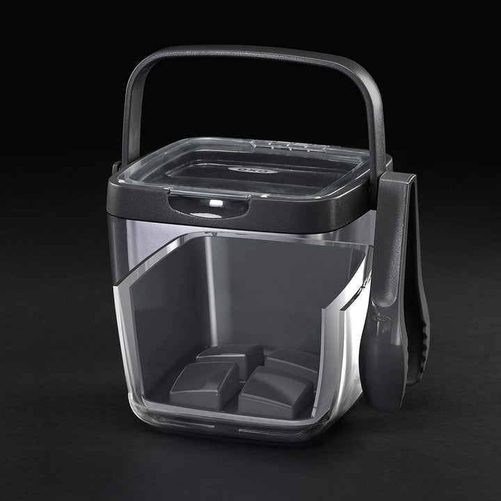 OXO Good Grips Double Wall Ice Bucket with Tongs and Ga