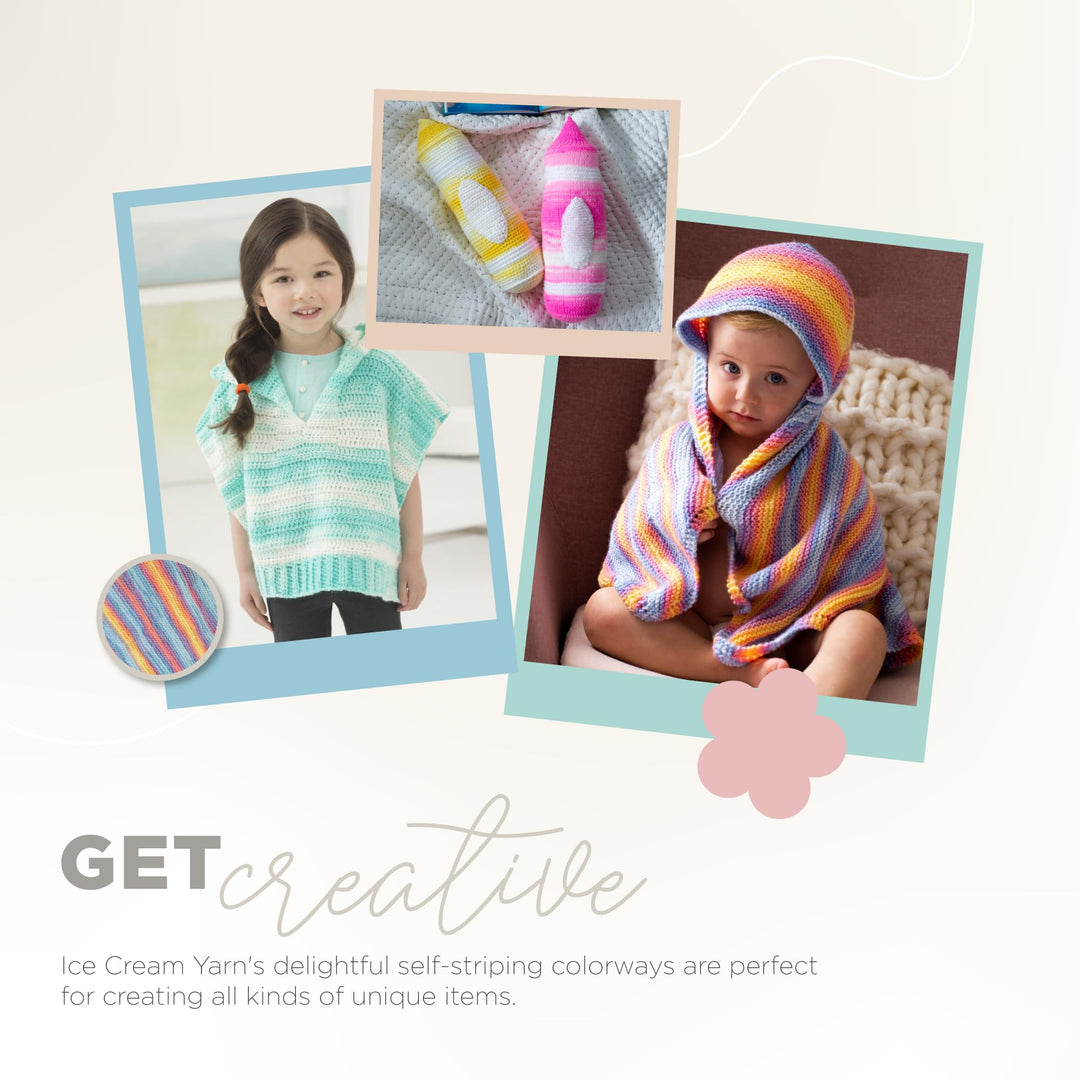 Ice Cream Baby Yarn, Coffee Multicolor, 1 Skein