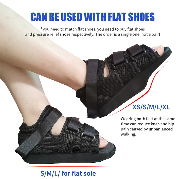 GHORTHOUD Offloading Post Op Shoe Forefoot Foot Shoes for Broken Toe Surgery Non Weight Bearing Medical Shoes for Men and Women (X-Large)