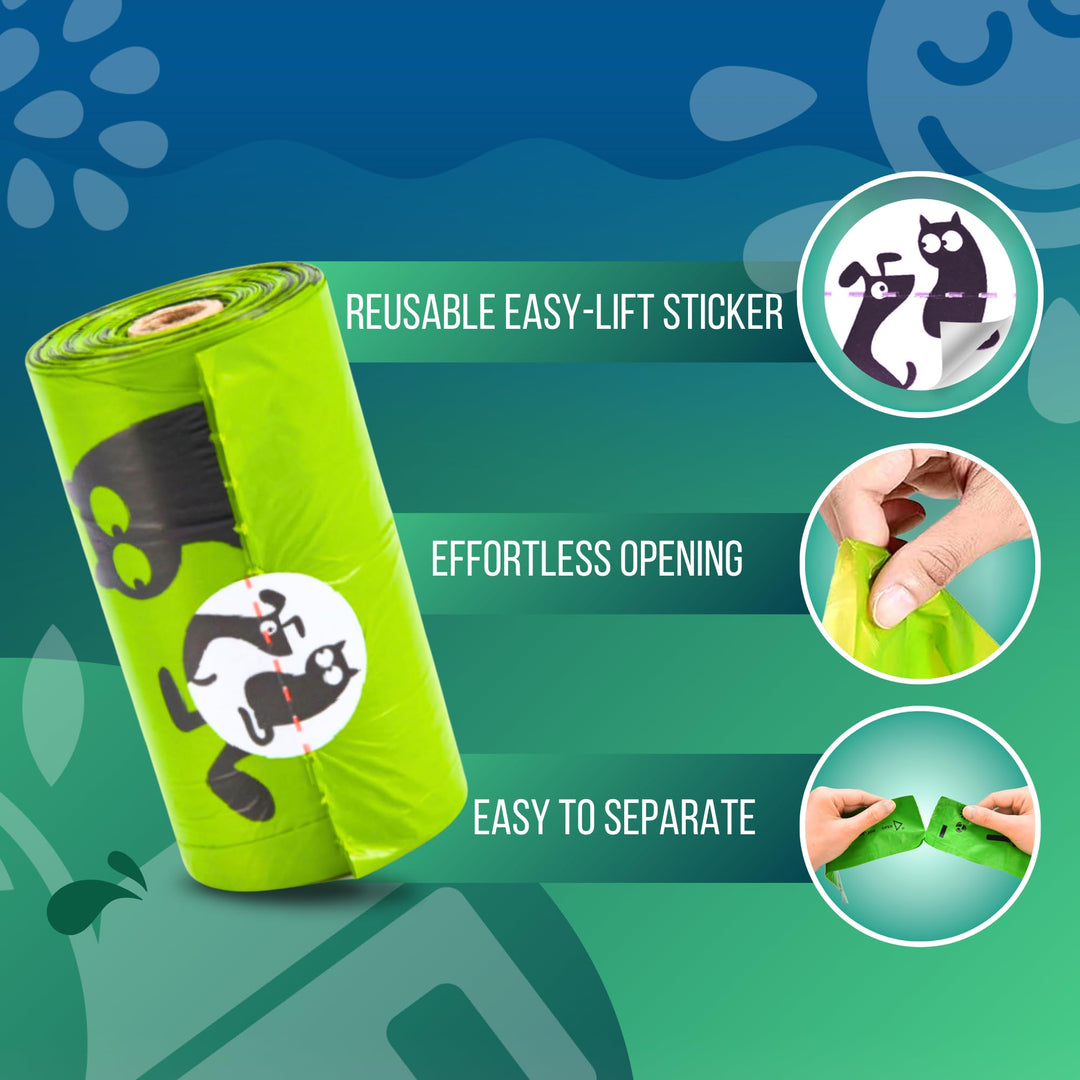 Pet N Pet 720 Counts, Unscented Dog Poop Bags Rolls, 38% Plant Based &amp; 62% PE Poop Bags For Dogs with Dispenser, 48 Rolls Extra Thick Dog Waste Bag, Doggie Poo Bag