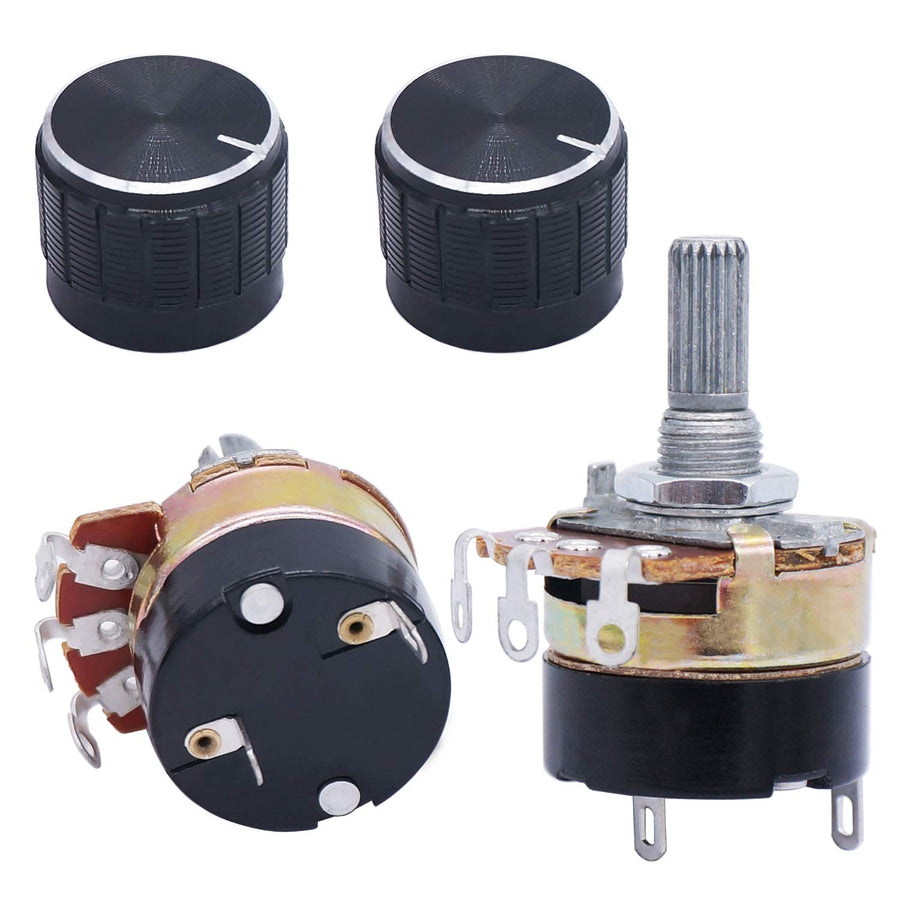 TWTADE 2Pcs 10K Ohm Single Linear Taper Dimmer Potentio
