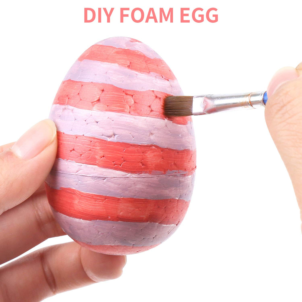 DECORA 7cm Natural White Styrofoam Eggs Craft Egg Foam 