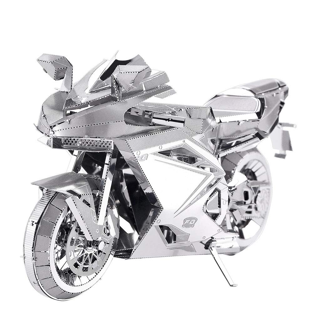 3D Metal Puzzles for Adults, DIY 3D Motorcycle Model Kits, Brain Teaser Puzzles for Teen Students Men Craft Kits Toys, Great Birthday Gifts, 72 Pcs