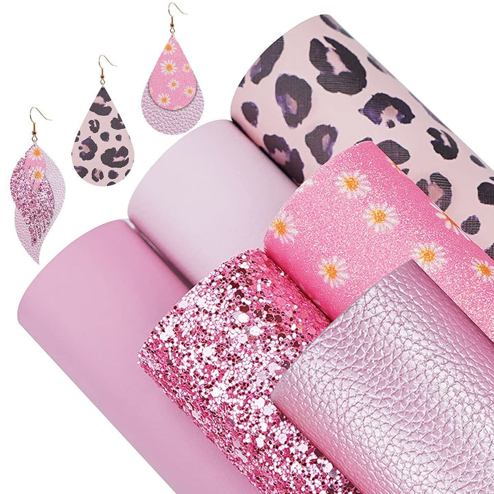 6 Pieces/Set 8x12 Inch (21cm x 30cm) A4 Bundle Leather 