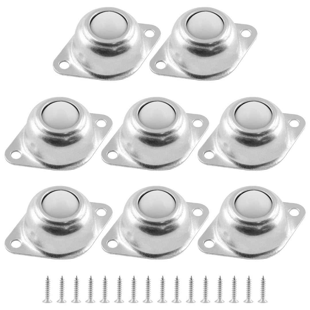 8 Pcs 5/8 Inch Roller Ball Transfer Bearings, Nylon Conveyor Roller Ball, Roller Casters for Transmission Furniture Wheelchair