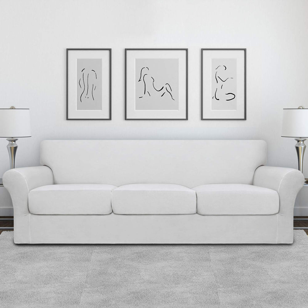 Easy-Going 4 Pieces Oversized Stretch Soft Couch Cover 