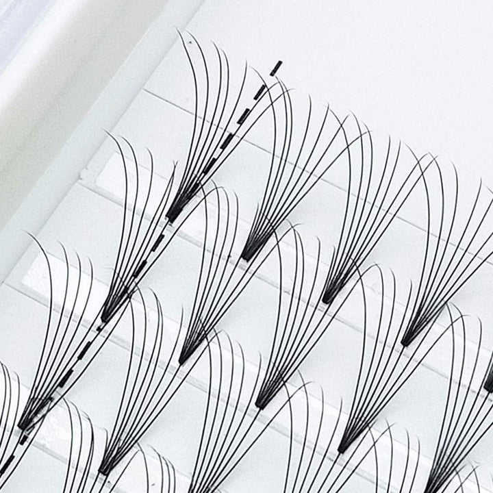 120pcs 8-18MM to choose 7D Volume Fans Eye Lashes Extensions Thickness 0.07mm, D Curl, Grafting Nature Long Individual False Eyelashes Makeup Black Soft Fake Eye Lashes Clusters (8MM)