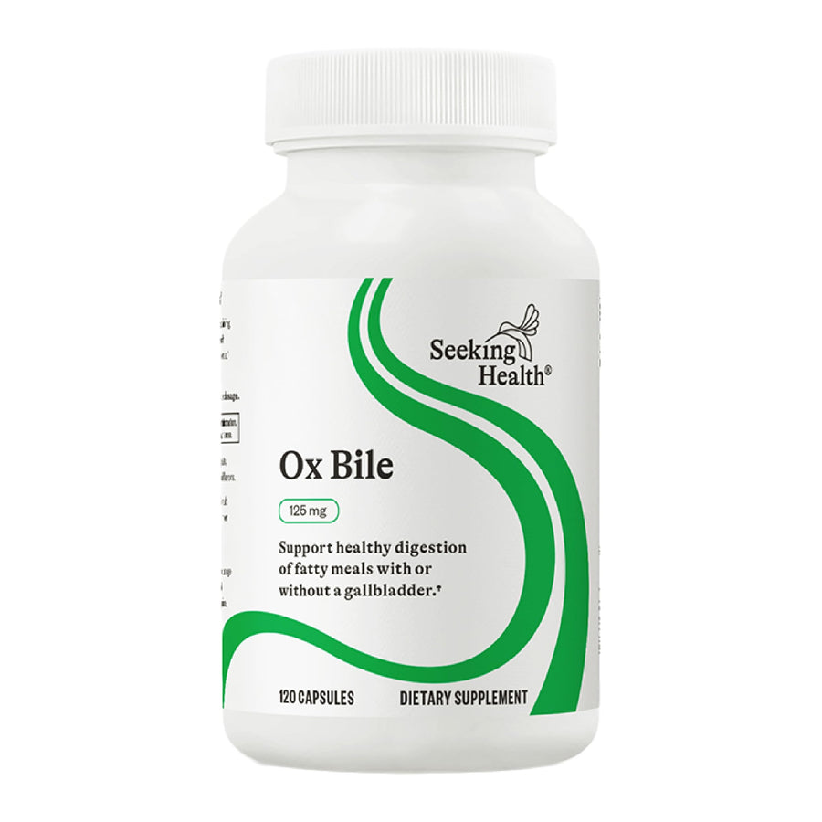 Ox Bile, 125 mg Digestive Enzyme Supplement, Gallbladder Support, Histamine Intolerance Support, Vegetarian Capsules (120 Capsules)