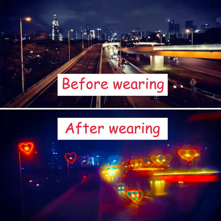 Heart Sunglasses -See Hearts!- Heart Effect Diffraction Glasses EDM Festival Light Changing Sunglasses for Women Men