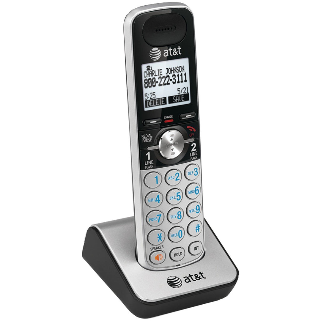 AT&amp;T TL88002 Accessory Cordless Handset, Silver/Black | Requires an AT&amp;T TL88102 Expandable Phone System to Operate