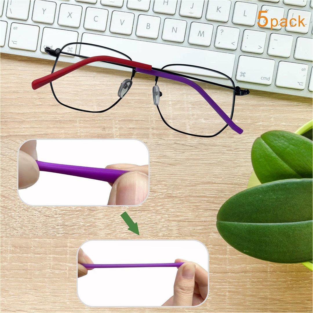 Glasses Temple End Tips Soft Silicone Anti Slip Socks R