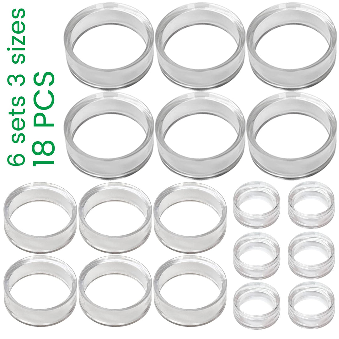(48 Pack) Baseball Display Stand,Spheres Holder, Clear Baseball Ring, Sphere Stand,Round Display Stand for Golf Ball, Baseball, Softball, Tennis Ball, Spheres, Marbles, 3 Sizes: Large, Medium, Small