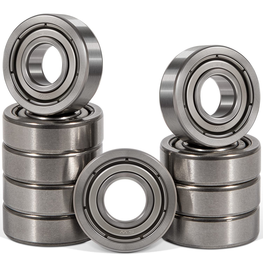 10 Pack R8ZZ Premium Double Metal Shielded Bearings 1/2 x 1-1/8 x 5/16 Inch Stable Performance and Cost Effective, Deep Groove Ball Bearings
