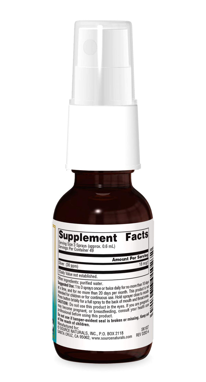 Source Naturals Wellness Colloidal Silver 30 PPM Liquid