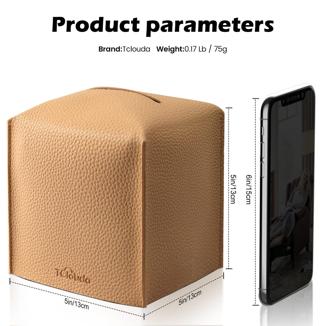 Tissue Box Cover, Tclouda, Modern PU Leather Square Tis