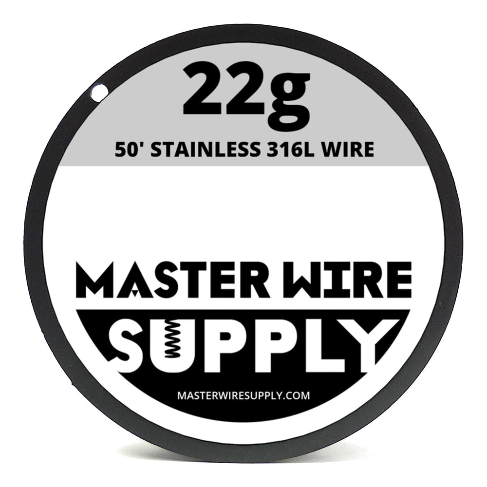 Mixed 550 Feet of Stainless Steel 316L Wire 22,24,26,28,30,32,34,36 Gauge Pack