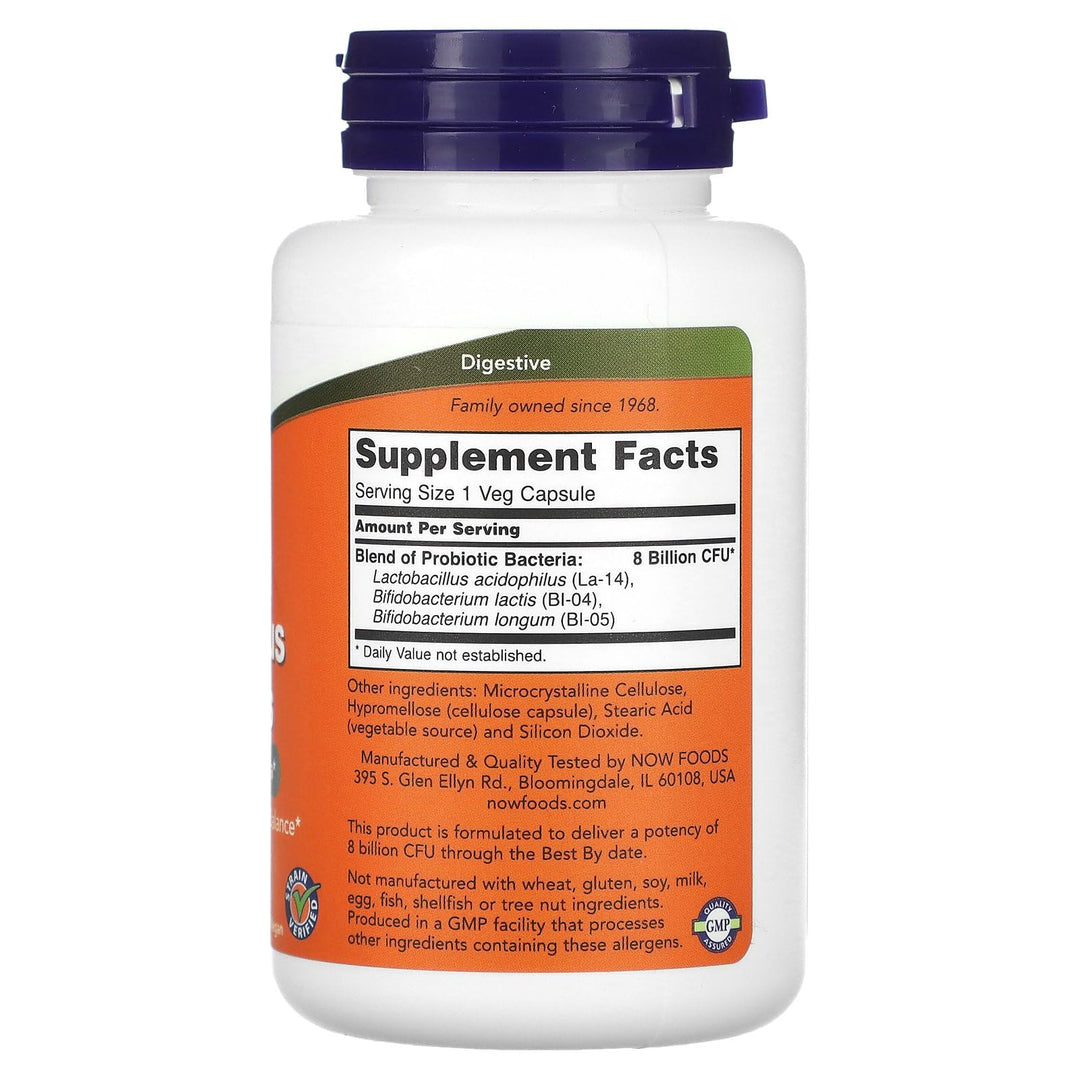 Supplements, 8 Billion Acidophilus &amp; Bifidus, Dairy, Soy and Gluten Free, Strain Verified, 120 Veg Capsules