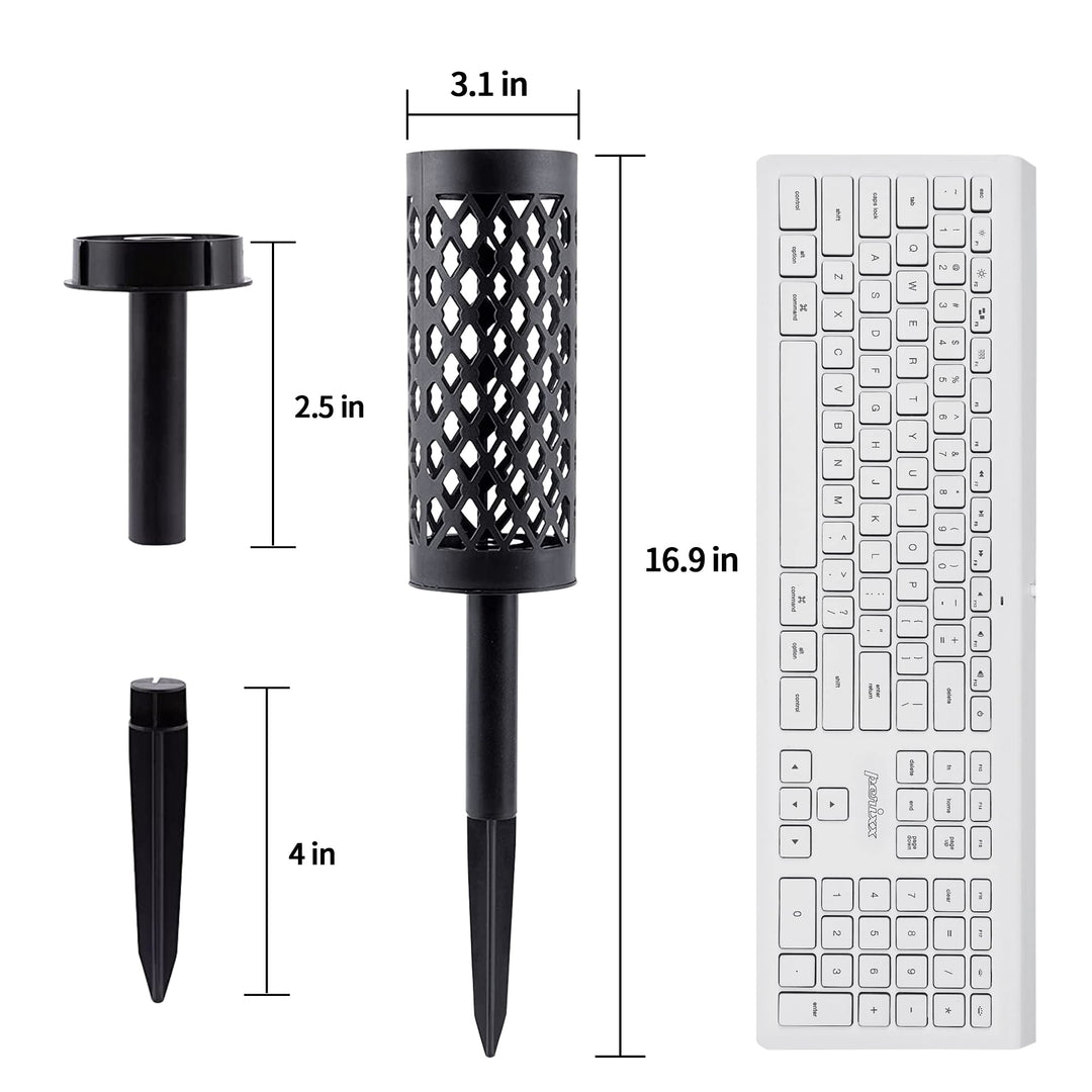 17 Inch Cemetery Vases with Spikes,2 Pcs Grave Vase,Floral Vase Cones with Long Stake and Drainage Holes for Grave Flower Marker Headstones Memorial Decorations
