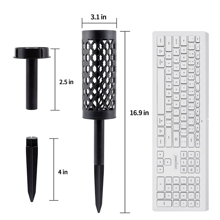 17 Inch Cemetery Vases with Spikes,2 Pcs Grave Vase,Floral Vase Cones with Long Stake and Drainage Holes for Grave Flower Marker Headstones Memorial Decorations