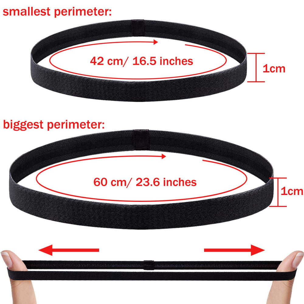 20 Pieces Non-Slip Elastic Headbands Workout Headband Colorful Sweatband Fashion Yoga, Running Sport Headbands for Women, Men and Girls, 14 Colors
