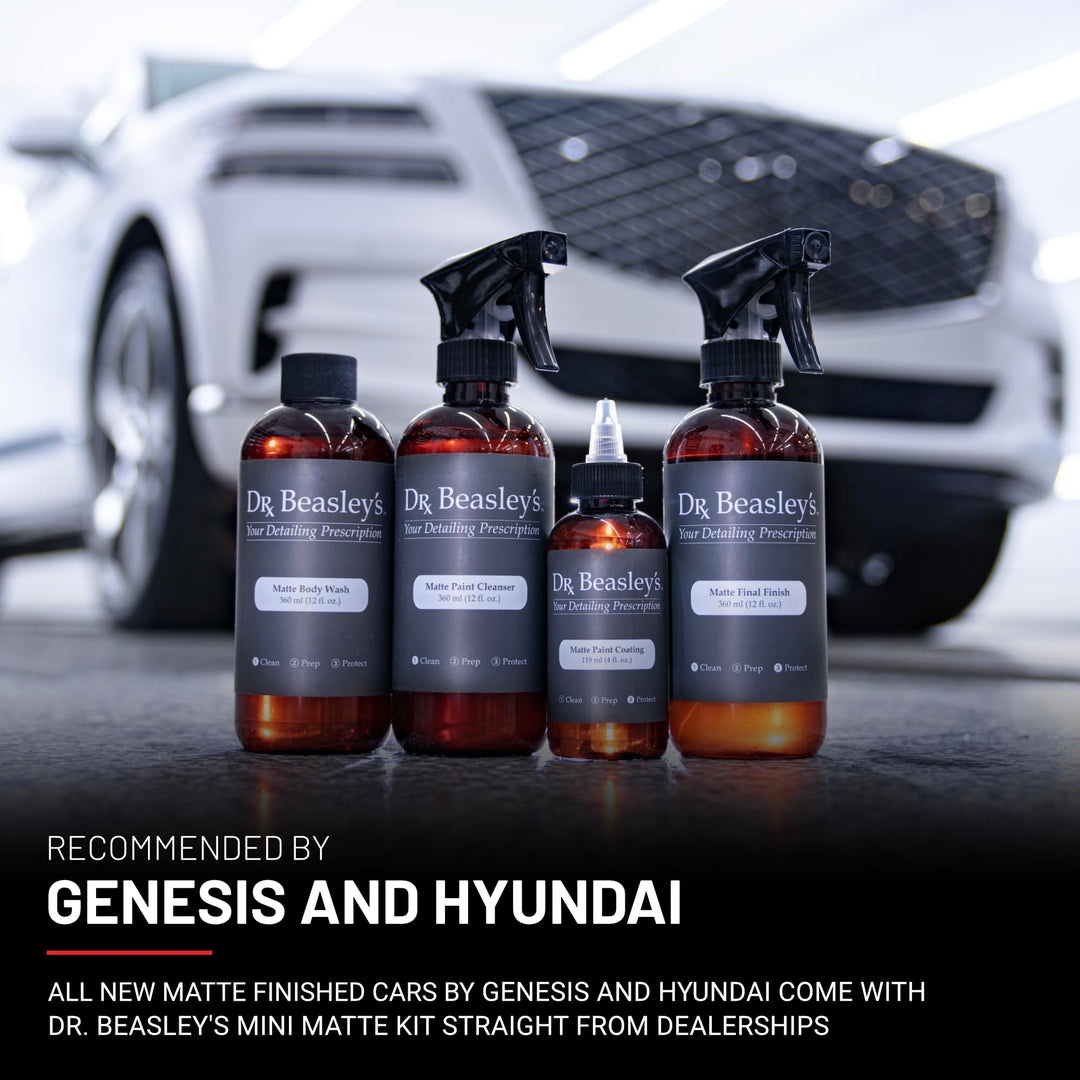 Dr. Beasley&#39;s Mini Matte Kit with Accessories - Instant Bonding Coating, 2+ Years of Protection with Body Wash, Final Finish, Paint Cleanser, Matte Paint Coating