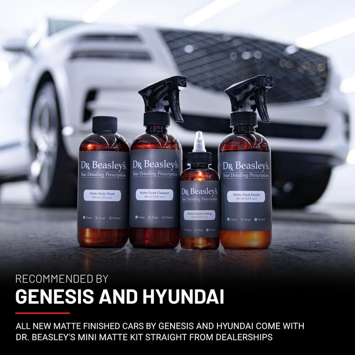 Dr. Beasley&#39;s Mini Matte Kit with Accessories - Instant Bonding Coating, 2+ Years of Protection with Body Wash, Final Finish, Paint Cleanser, Matte Paint Coating