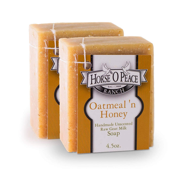Handmade Goat Milk Soap Oatmeal &#39;n Honey Soap (2 Pack - 4.5oz./Bar)