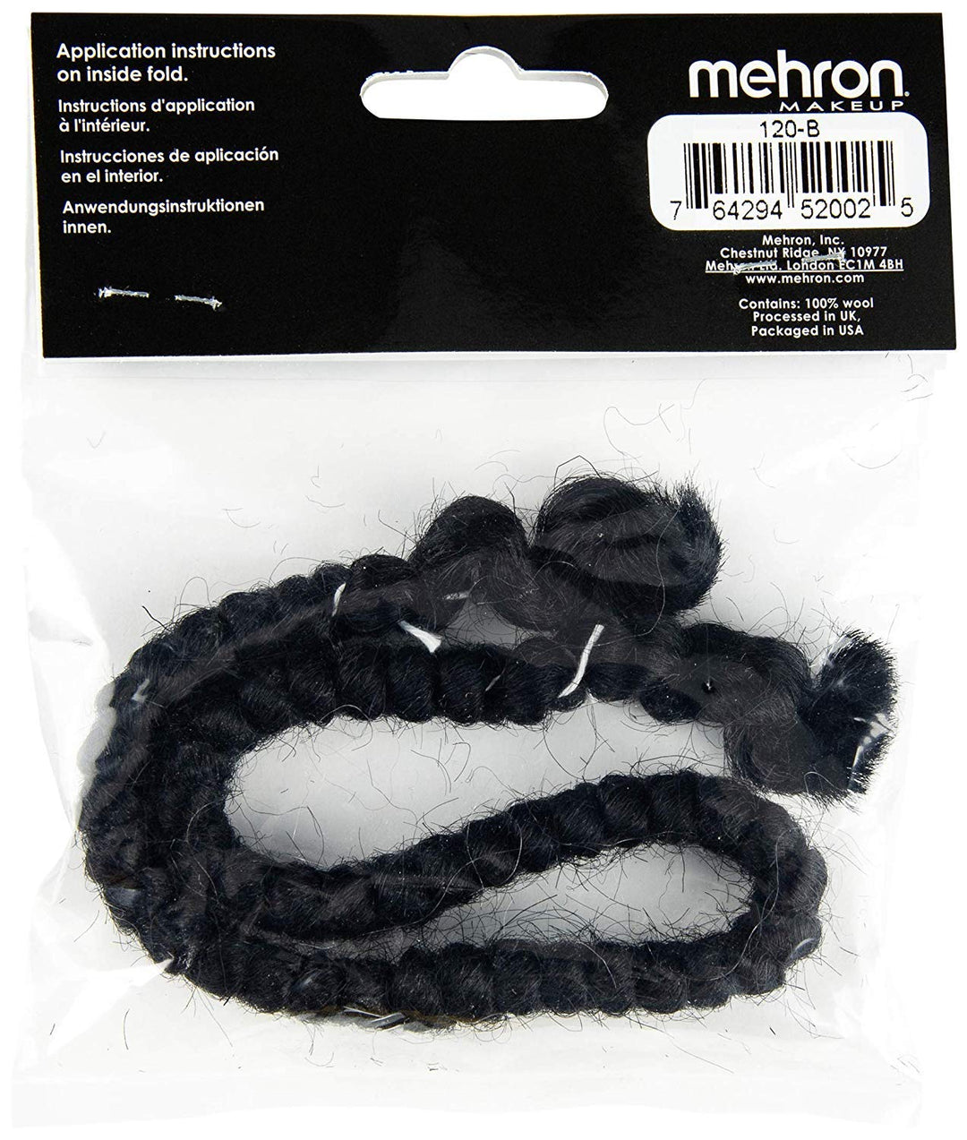 Makeup Crepe Hair 12-inch Braid (Black)