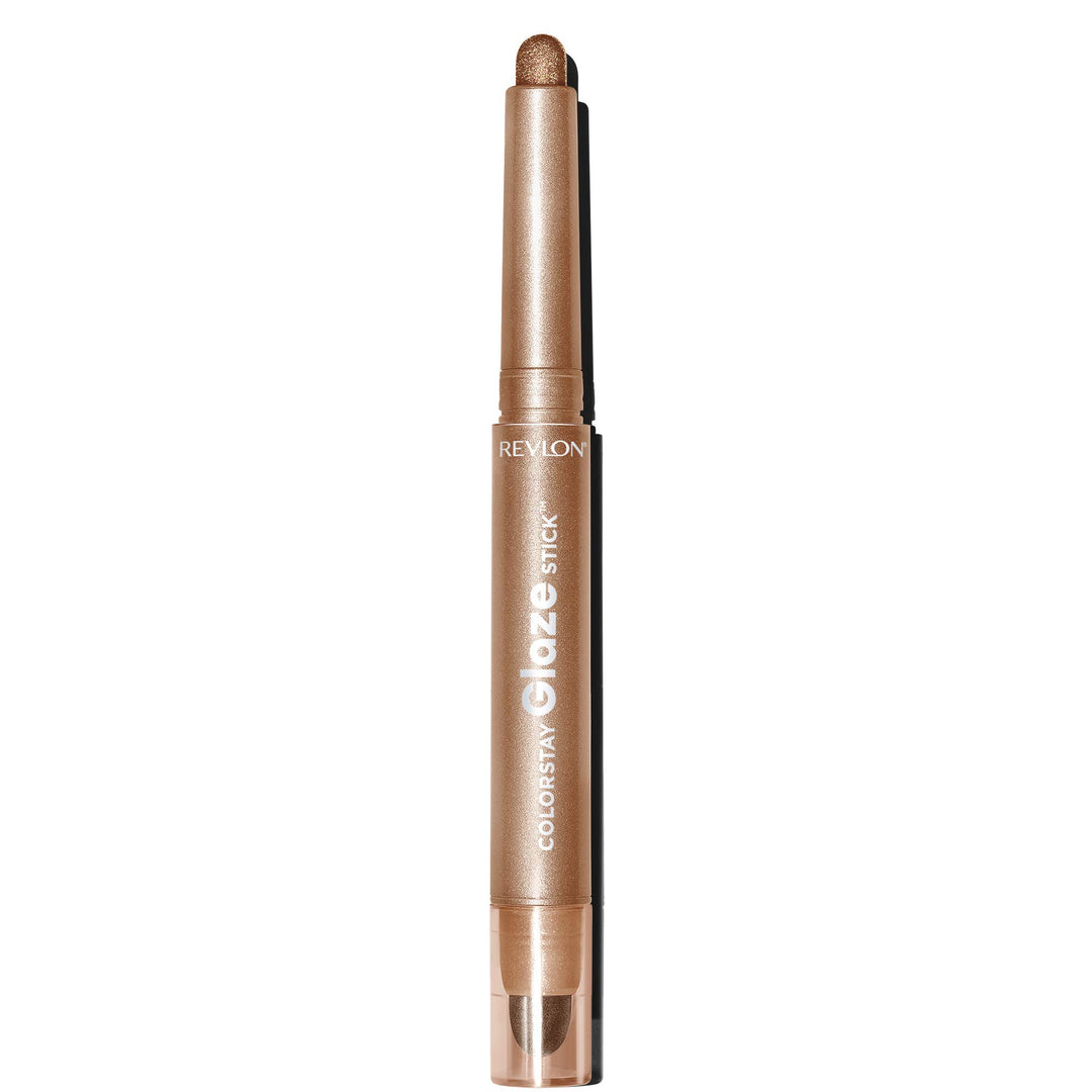 Revlon ColorStay Glaze Stick Eye Shadowliner, Longlasting Shimmer Cream Shadow and Liner Makeup in Bronze Gold, 872 Gilt, 0.037 oz