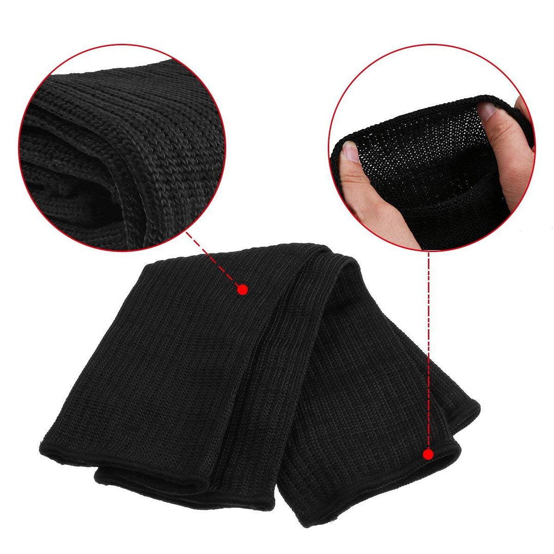 Arm Protection Sleeve for Men and Women, Scratch Kevlar Sleeve Cut Resitant Burn Protective Anti Abrasion Safety Arm Guard for Garden Kitchen Farm Yard Work 1 Pair - Black