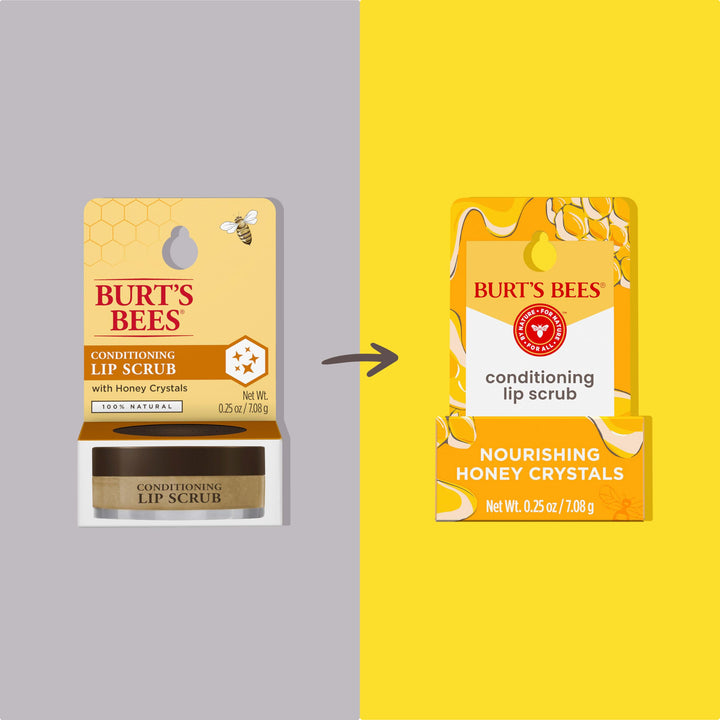 Burt&#39;s Bees 100% Natural Conditioning Lip Scrub with Exfoliating Honey Crystals - 0.25 Ounce