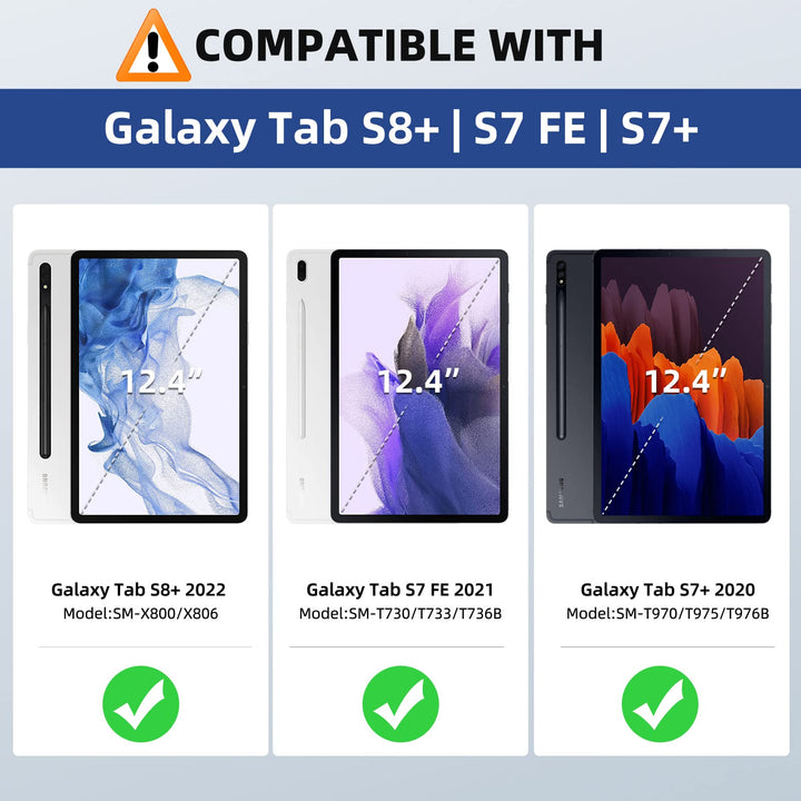 MoKo Case Fits Samsung Galaxy Tab S8 + 12.4 2022 (SM-X8