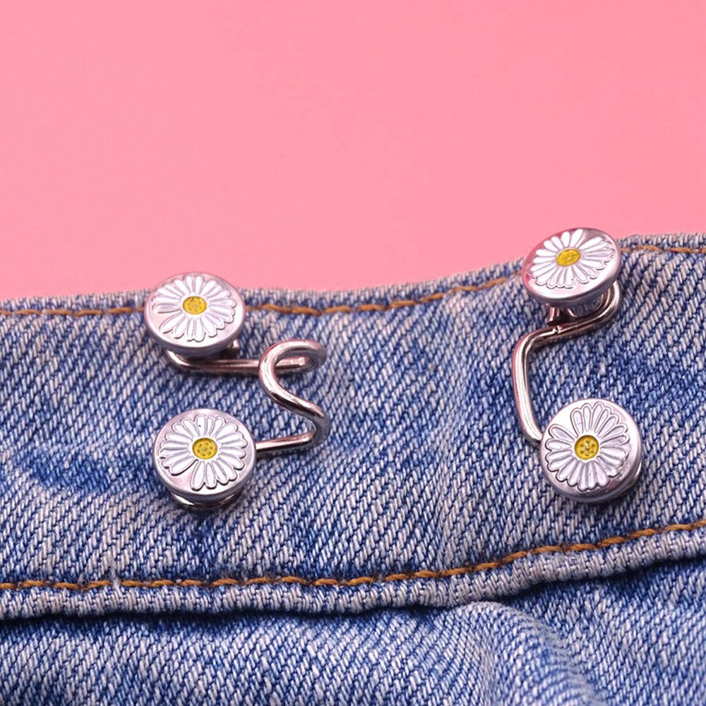 20 Pieces Adjustable Waist Buckle Extender Set Jeans Extender Waist Extender Button for Pants Adjustable Jean Button Perfect Fit Instant Button