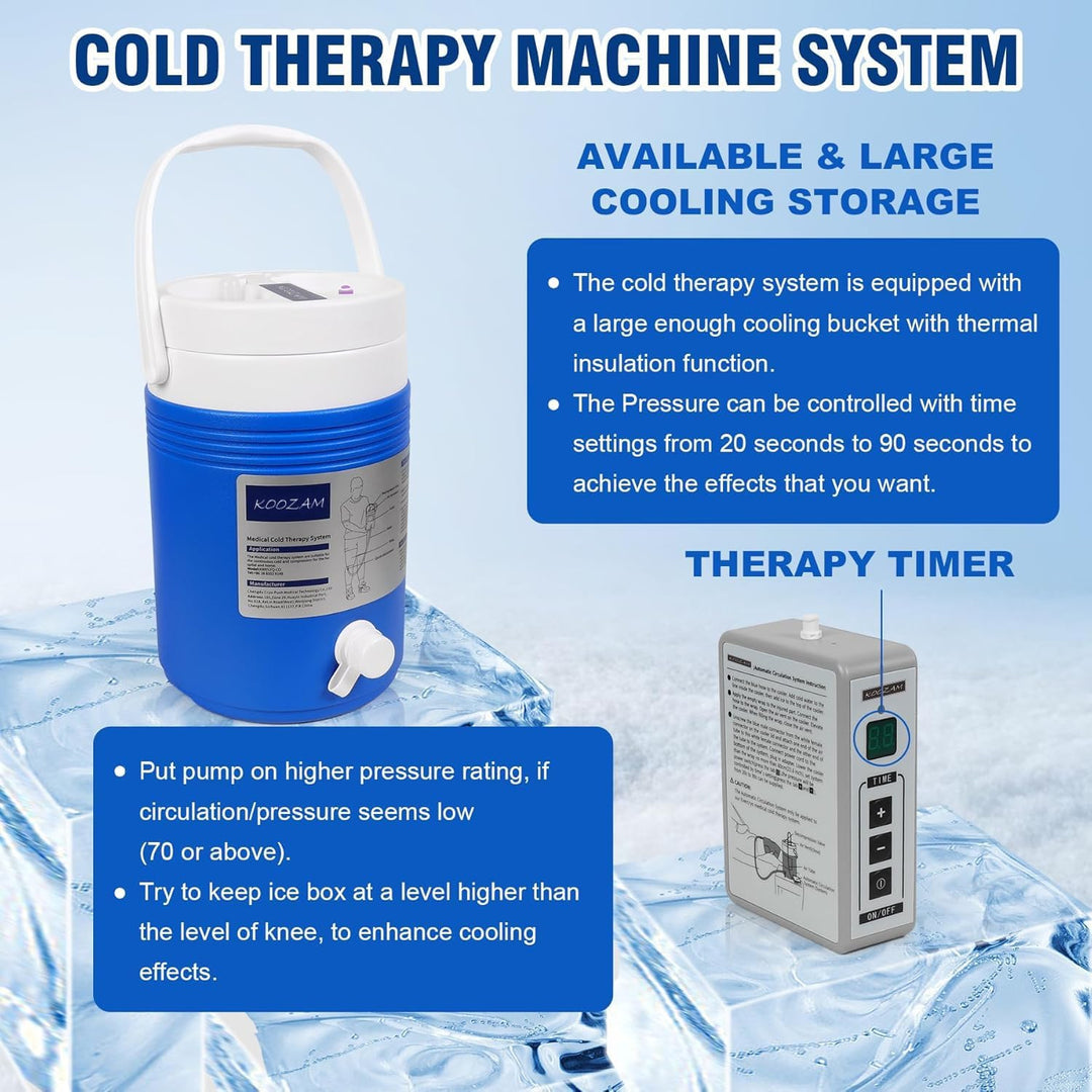Cryo Cuff Knee Cooler Cold Therapy Ice Machine for Knee System | Cryotherapy Cuff Machine Combines Compression with Cold Therapy | Essential for After Knee Surgery, Rehab &amp; Sports Injuries