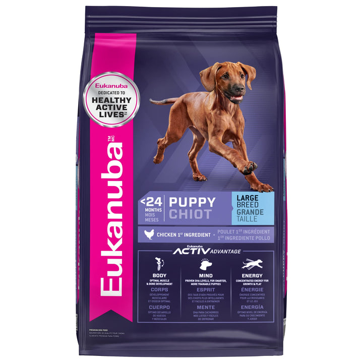 Dry Large Breed Puppy Food, Dry Dog Food for Puppies with Protein, DHA and Vitamins to Support Healthy Growth, 30 lb Bag