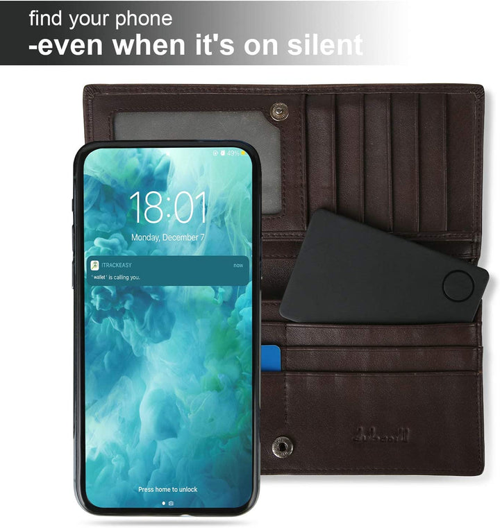 Wallet Tracker Finder Locator, Small Best Slim GPS Credit Debit Card Find Wallet Location Chip Tracker Device for Men Lost Waterproof with Built-in 24-30 Months Battery.