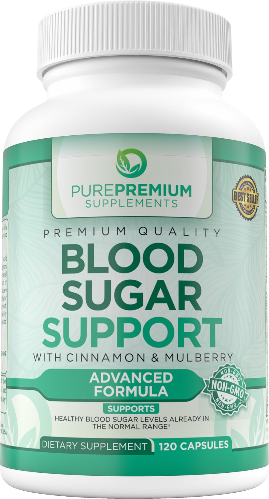 Normal Blood Sugar Support Cinnamon Supplements to Support Blood Sugar Levels Already in The Normal Range-Capsules w/Bitter Melon, Mulberry, Zinc, Biotin, Vitamin C, E-60 Count