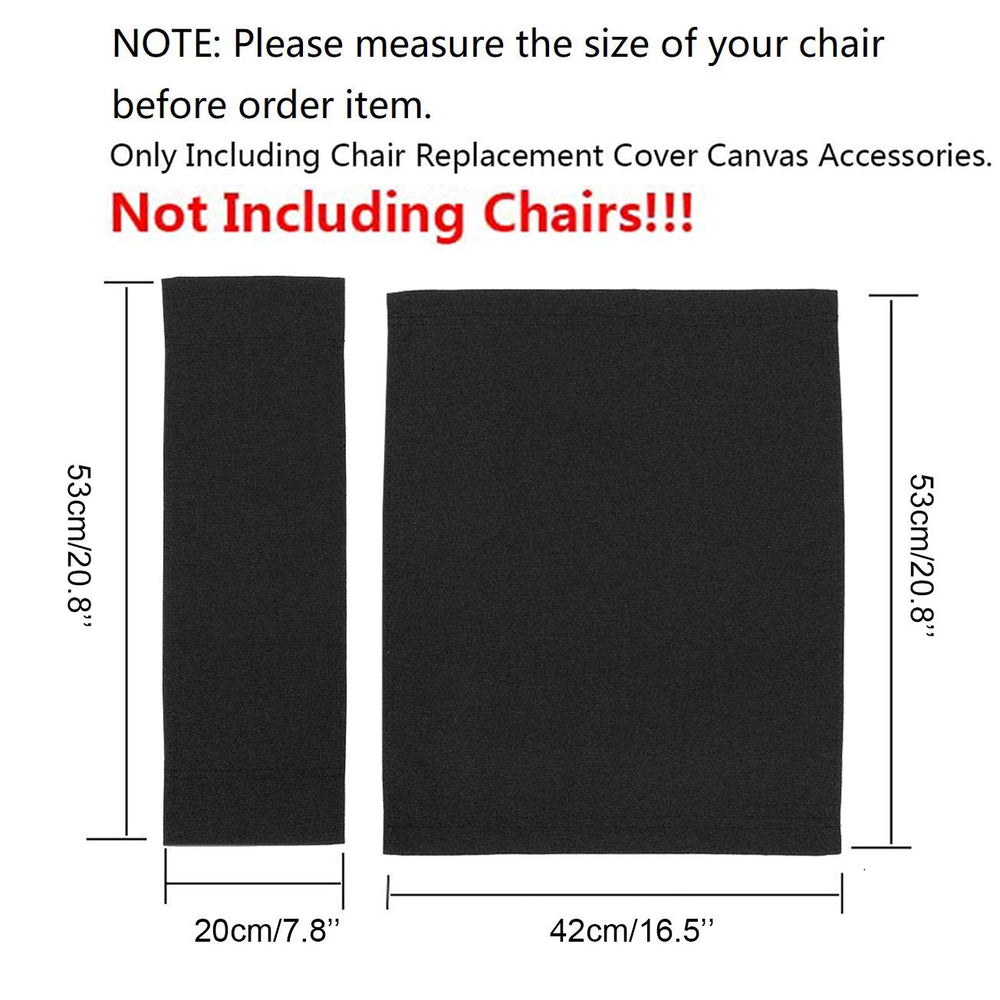 5 in 1 Accessories Set for Makeup Artist Chair, (not including Chair) Black Chair Replacement Cover Canvas, 2 Portable Side Storage Bags and Hanging Mesh Bag, Black