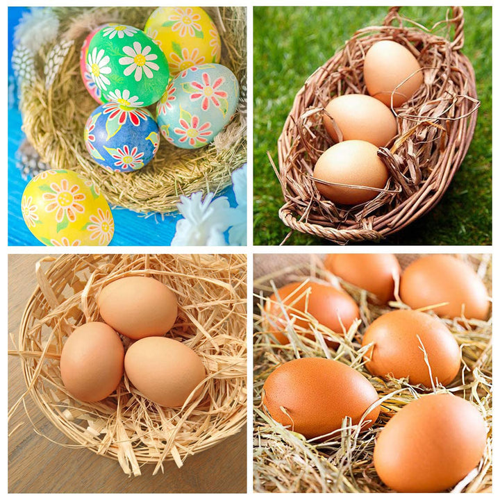 6Pcs Easter Eggs Wooden Brown Fake Nest Eggs for Craft Decorate Get hens to Lay Eggs Chicken Coop Accessories
