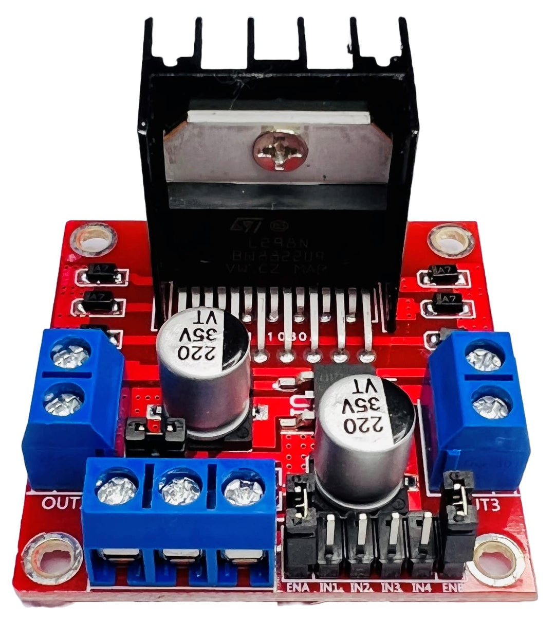 L298N Motor Driver Module for Arduino, ESP32, ESP8266, Raspberry Pi, 2 Pieces
