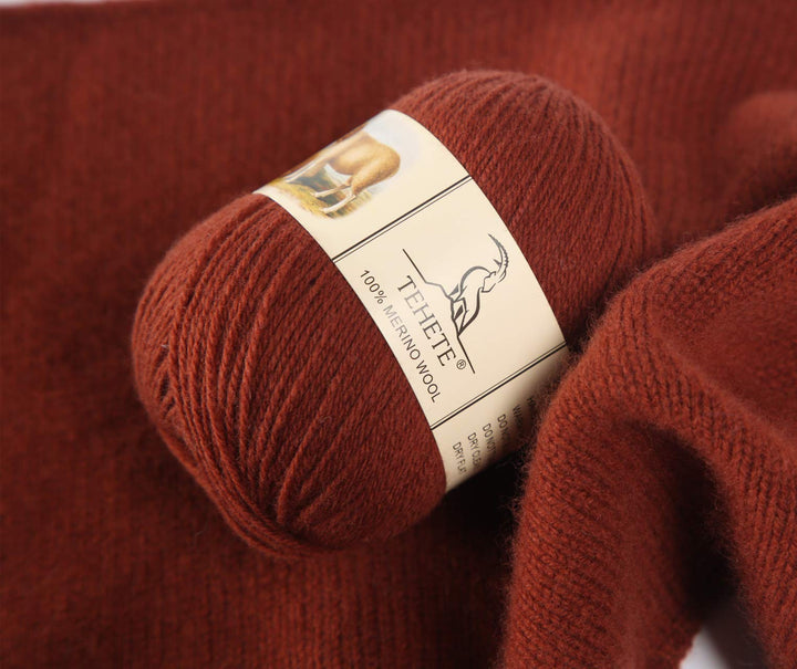 TEHETE 100% Merino Wool Yarn for Knitting 3-Ply Luxury 