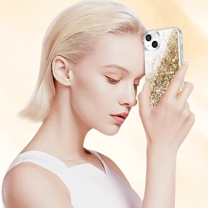 Caka Compatible for iPhone 14 Case, iPhone 13 Case Glit