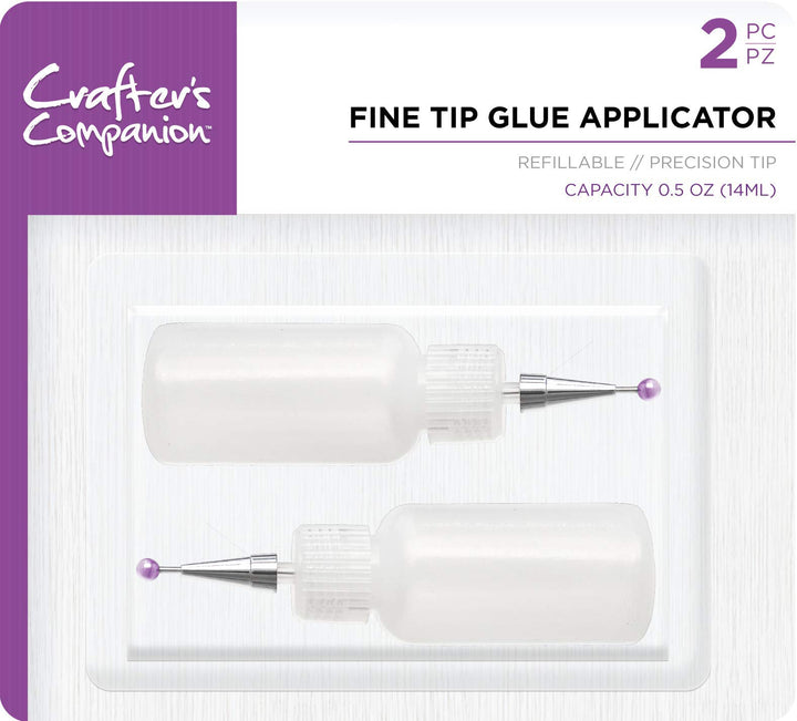 Crafters Companion Glue Applicators-, 14ml Bottle, Clear 2 Count (Pack of 1)