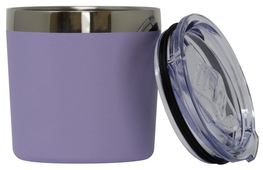 Insulated Lowball Cup, 9 oz Double Walled Stainless Steel Tumbler for Whiskey, Cocktails, Hot & Cold Liquids, Lavender Violet